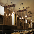 Lampe suspendue en bois de style américain lustre loft industriel lampe suspendue